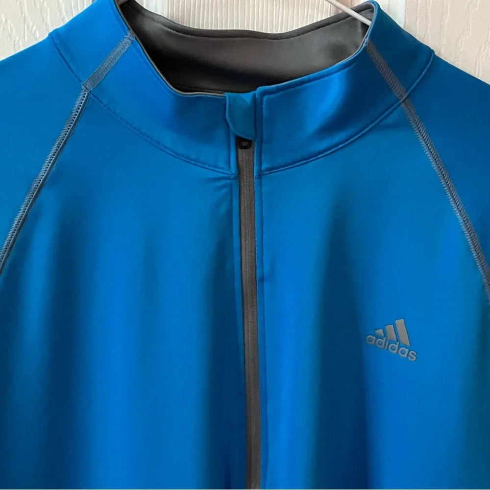 Adidas Men's M 1/4 Zip Golf  Athletic Pullover Blue Size M Quarter Zip Active